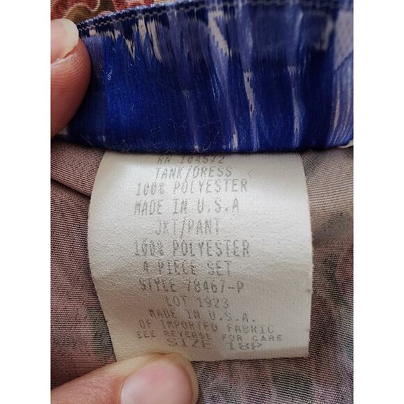 BFA Classics Vintage Pink Floral Tank Top Women's Size 18P - Picture 4 of 5